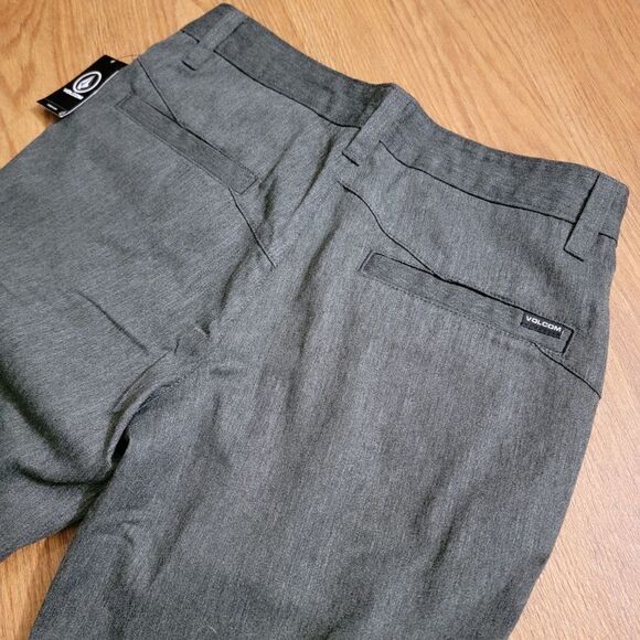 Volcom V Monty Pants Chinos Dark Charcoal Heather Gray Black Men's Size 28 New - Picture 4 of 6